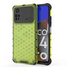 For Xiaomi Poco M4 Pro 4G Shockproof Honeycomb PC + TPU Case(Green) - 1