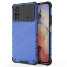 For Xiaomi Poco X4 Pro 5G Shockproof Honeycomb PC + TPU Case(Blue) - 1