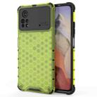 For Xiaomi Poco X4 Pro 5G Shockproof Honeycomb PC + TPU Case(Green) - 1