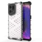 For OPPO Find X5 Shockproof Honeycomb PC + TPU Phone Case(White) - 1