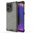 For OPPO Find X5 Shockproof Honeycomb PC + TPU Phone Case(Black) - 1