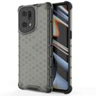 For OPPO Find X5 Pro Shockproof Honeycomb PC + TPU Phone Case(Black) - 1