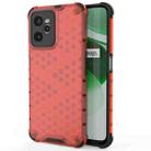 For OPPO Realme C35 Shockproof Honeycomb PC + TPU Phone Case(Red) - 1