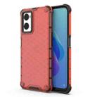 For OPPO A36 4G (China) Shockproof Honeycomb PC + TPU Phone Case(Red) - 1