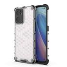 For OPPO Reno7 SE 5G Shockproof Honeycomb PC + TPU Phone Case(White) - 1