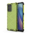 For OPPO Reno7 SE 5G Shockproof Honeycomb PC + TPU Phone Case(Green) - 1
