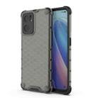 For OPPO Reno7 SE 5G Shockproof Honeycomb PC + TPU Phone Case(Black) - 1