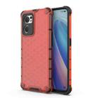 For OPPO Reno7 5G Global / Find X5 Lite Shockproof Honeycomb PC + TPU Phone Case(Red) - 1