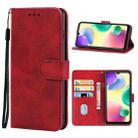 Leather Phone Case For Xiaomi Redmi 10A(Red) - 1