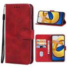 Leather Phone Case For Xiaomi Poco M4 5G(Red) - 1