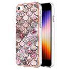 For iPhone SE 2022 / SE 2020 / 8 / 7 Electroplating IMD TPU Phone Case(Pink Scales) - 1