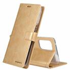 For Samsung Galaxy A73 5G GOOSPERY BLUE MOON Crazy Horse Texture Leather Phone Case(Gold) - 1
