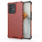 For vivo S12 Pro Shockproof Honeycomb PC + TPU Phone Case(Red) - 1