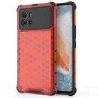 For vivo iQOO 9 Shockproof Honeycomb PC + TPU Phone Case(Red) - 1