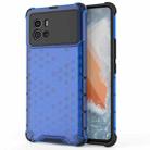 For vivo iQOO 9 Shockproof Honeycomb PC + TPU Phone Case(Blue) - 1