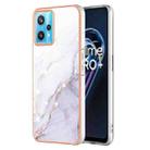 For Realme 9 Pro Electroplating Marble Pattern Dual-side IMD TPU Phone Case(White 006) - 1