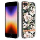 For iPhone SE 2022 / SE 2020 / 8 / 7 Flowers and Plants Series IMD TPU Phone Case(Green Gardenia) - 1