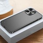 For iPhone 12 mini Metal Frame Frosted Case (Black) - 1