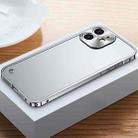 For iPhone 12 Metal Frame Frosted Case(Silver) - 1