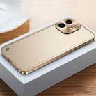 For iPhone 12 Metal Frame Frosted Case(Gold) - 1