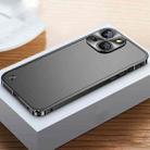 For iPhone 13 mini Metal Frame Frosted Case (Black) - 1