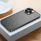 For iPhone 13 Pro Metal Frame Frosted Case (Black) - 1