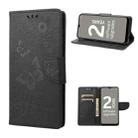 For Nokia G21 Butterfly Embossed Horizontal Flip Leather Phone Case(Black) - 1