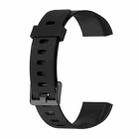 For Realme Band RMA199 Solid Color Silicone Watch Band(Black) - 1