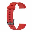 For Realme Band RMA199 Solid Color Silicone Watch Band(Red) - 1