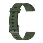 For Realme Band RMA199 Solid Color Silicone Watch Band(Army Green) - 1