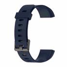For Realme Band RMA199 Solid Color Silicone Watch Band(Ink Blue) - 1