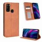 For BLU G51 Plus Magnetic Buckle Retro Texture Leather Phone Case(Brown) - 1