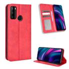 For BLU G51 Plus Magnetic Buckle Retro Texture Leather Phone Case(Red) - 1