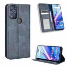 For BLU G91 Pro Magnetic Buckle Retro Texture Leather Phone Case(Blue) - 1