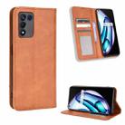 For OPPO Realme Q3T / Q3S Magnetic Buckle Retro Texture Leather Phone Case(Brown) - 1
