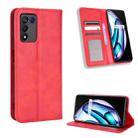 For OPPO Realme Q3T / Q3S Magnetic Buckle Retro Texture Leather Phone Case(Red) - 1