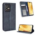 For vivo S12 / V23 5G Magnetic Buckle Retro Texture Leather Phone Case(Blue) - 1