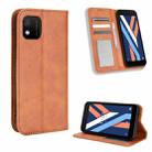 For Wiko Y52 Magnetic Buckle Retro Texture Leather Phone Case(Brown) - 1