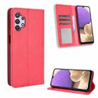 For Samsung Galaxy A13 4G Magnetic Buckle Retro Texture Leather Phone Case(Red) - 1