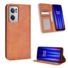 For OnePlus Nord CE 2 5G Magnetic Buckle Retro Texture Leather Phone Case(Brown) - 1