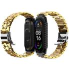 For Xiaomi Mi Band 6 / 5 Stainless Steel Watch Band(Gold) - 1