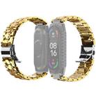 For Xiaomi Mi Band 4 / 3 Stainless Steel Watch Band(Gold) - 1