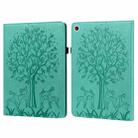 For Huawei MatePad T 10s 10.1 inch / T 10 9.7 inch Tree & Deer Pattern Pressed Printing Leather Tablet Case(Green) - 1