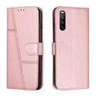 For Sony Xperia 10 III / 10 III  Lite Stitching Calf Texture Buckle Leather Phone Case(Pink) - 1