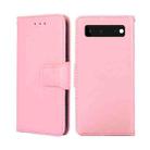 For Google Pixel 6 Crystal Texture Leather Phone Case(Pink) - 1