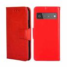 For Google Pixel 6 Pro Crystal Texture Leather Phone Case(Red) - 1