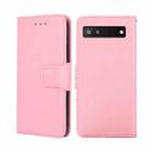 For Google Pixel 6A Crystal Texture Leather Phone Case(Pink) - 1