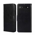 For Google Pixel 6A Crystal Texture Leather Phone Case(Black) - 1