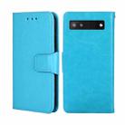 For Google Pixel 6A Crystal Texture Leather Phone Case(Light Blue) - 1