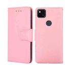 For Google Pixel 5 Crystal Texture Leather Phone Case(Pink) - 1